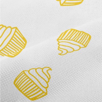 Simple Yellow Line Cup Cake Performance Linen