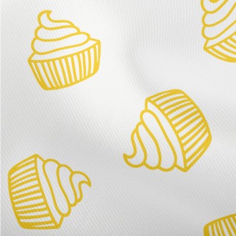 Simple Yellow Line Cup Cake Dobby