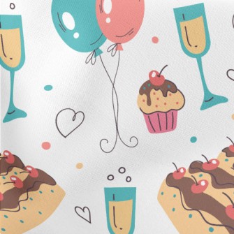 Birthday Cherry Cake Champagne Stretch Ponte