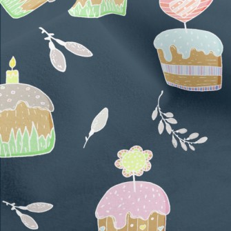 Heart Flower Candle Cake Micro Fleece