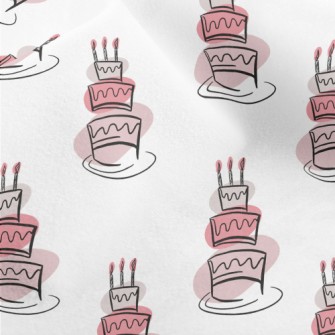 Simple Birthday Cake Micro Fleece