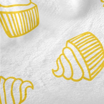 Simple Yellow Line Cup Cake Minky