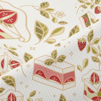 Golden Edge Strawberry Cake Piqué