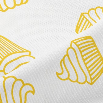 Simple Yellow Line Cup Cake Piqué