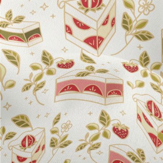 Golden Edge Strawberry Cake Lightweight Performance Linen
