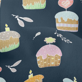 Heart Flower Candle Cake Lightweight Performance Linen