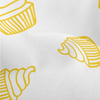Simple Yellow Line Cup Cake Lightweight Performance Linen