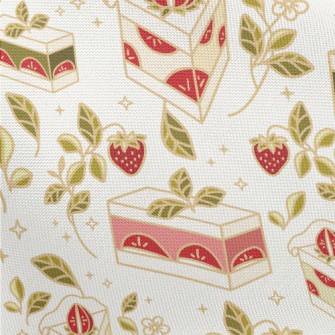 Golden Edge Strawberry Cake Pongee