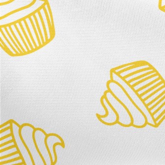 Simple Yellow Line Cup Cake Pongee