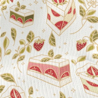 Golden Edge Strawberry Cake Stretch Jersey