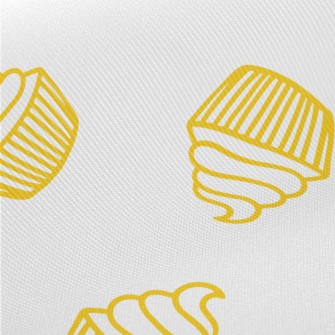 Simple Yellow Line Cup Cake Midweight Cotton Poplin