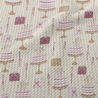 Birthday Cake And Gifts Birdseye Piqué