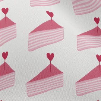 Pink Heart Slice Cake Chiffon