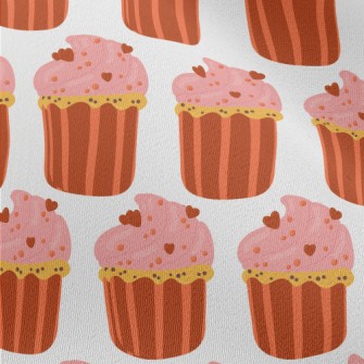 Pink Heart Cup Cake Chiffon