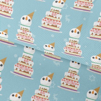 Christmas Snowman Cake Waterproof Oxford