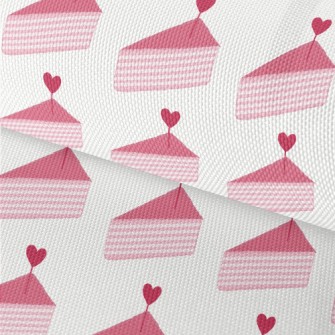 Pink Heart Slice Cake Waterproof Oxford