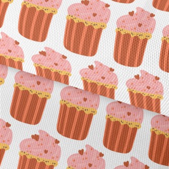Pink Heart Cup Cake Waterproof Oxford