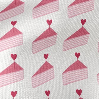 Pink Heart Slice Cake Waterproof Canvas