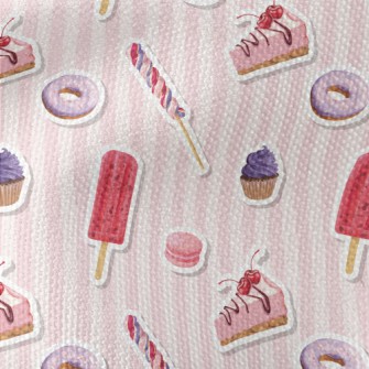 Cherry Cake Donut Dessert Waterproof Canvas