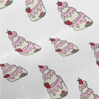 Strawberry Pink Cream Cake Performance Linen