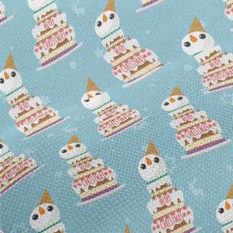 Christmas Snowman Cake Performance Linen