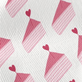 Pink Heart Slice Cake Standard Corduroy