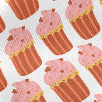 Pink Heart Cup Cake Standard Corduroy