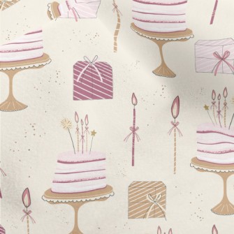 Birthday Cake And Gifts Micro Fleece