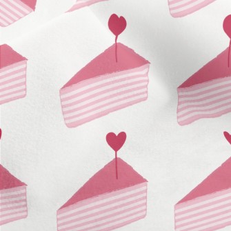 Pink Heart Slice Cake Micro Fleece