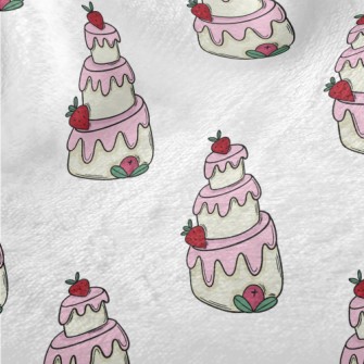 Strawberry Pink Cream Cake Minky