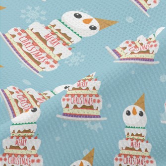 Christmas Snowman Cake Piqué