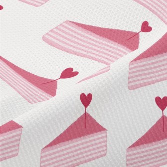 Pink Heart Slice Cake Piqué