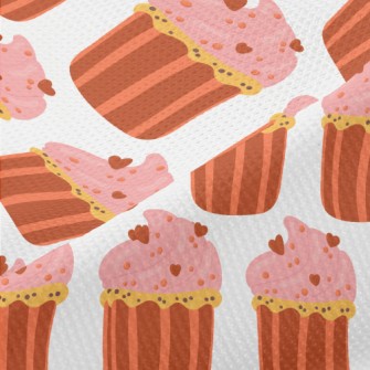 Pink Heart Cup Cake Piqué