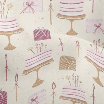 Birthday Cake And Gifts Lightweight Performance Linen