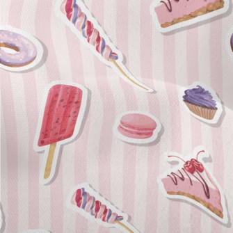 Cherry Cake Donut Dessert Lightweight Performance Linen