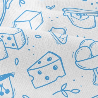 Doodle Dairy Food Pattern Modern Jersey