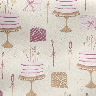 Birthday Cake And Gifts Jersey Backed Fleece