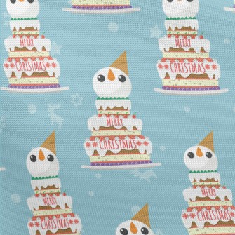 Christmas Snowman Cake Pongee