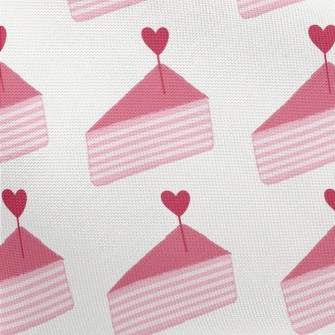 Pink Heart Slice Cake Pongee