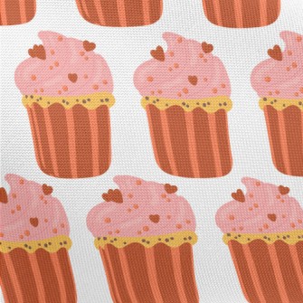 Pink Heart Cup Cake Pongee