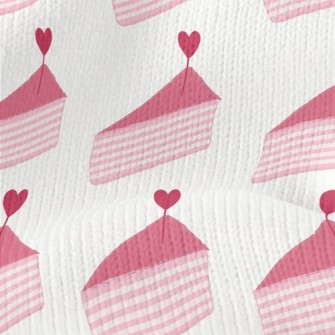 Pink Heart Slice Cake Stretch Jersey