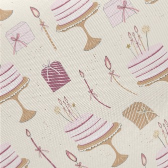 Birthday Cake And Gifts Midweight Cotton Poplin