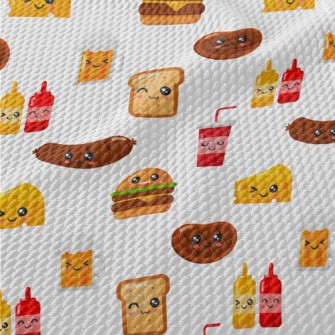 Naughty Emoji Fast Food Birdseye Piqué