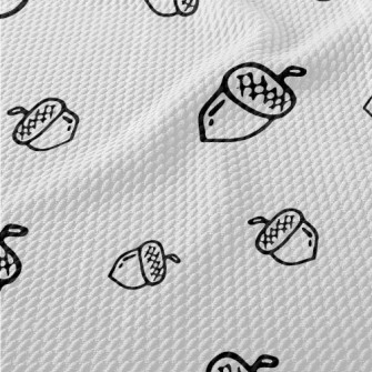 Black And White Hand Drawn Aco Birdseye Piqué