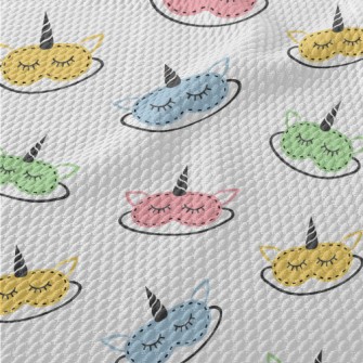 Colorful Unicorn Eye Mask Birdseye Piqué