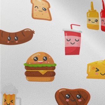 Naughty Emoji Fast Food Chiffon