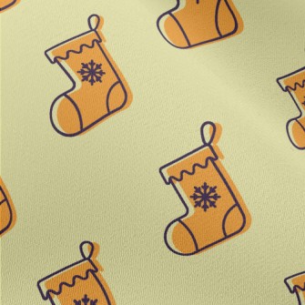 Cartoon Orange Christmas Stock Chiffon