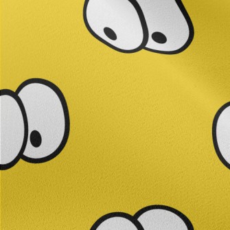 Hand Drawn Cartoon Eyeballs Chiffon