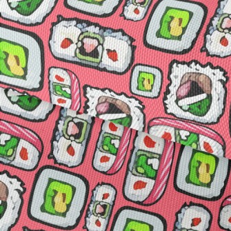 Hand Drawn Japanese Sushi Waterproof Oxford