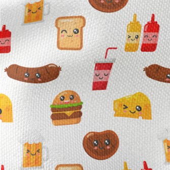 Naughty Emoji Fast Food Waterproof Canvas
